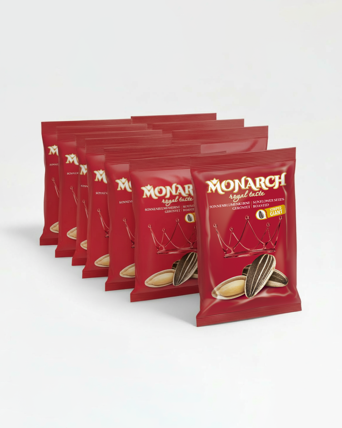 Subscribe & Save 10% — Monarch™ Striped Sunflower Seeds JUMBO XXL Unsalted (10× 200g) Monthly Subscription
