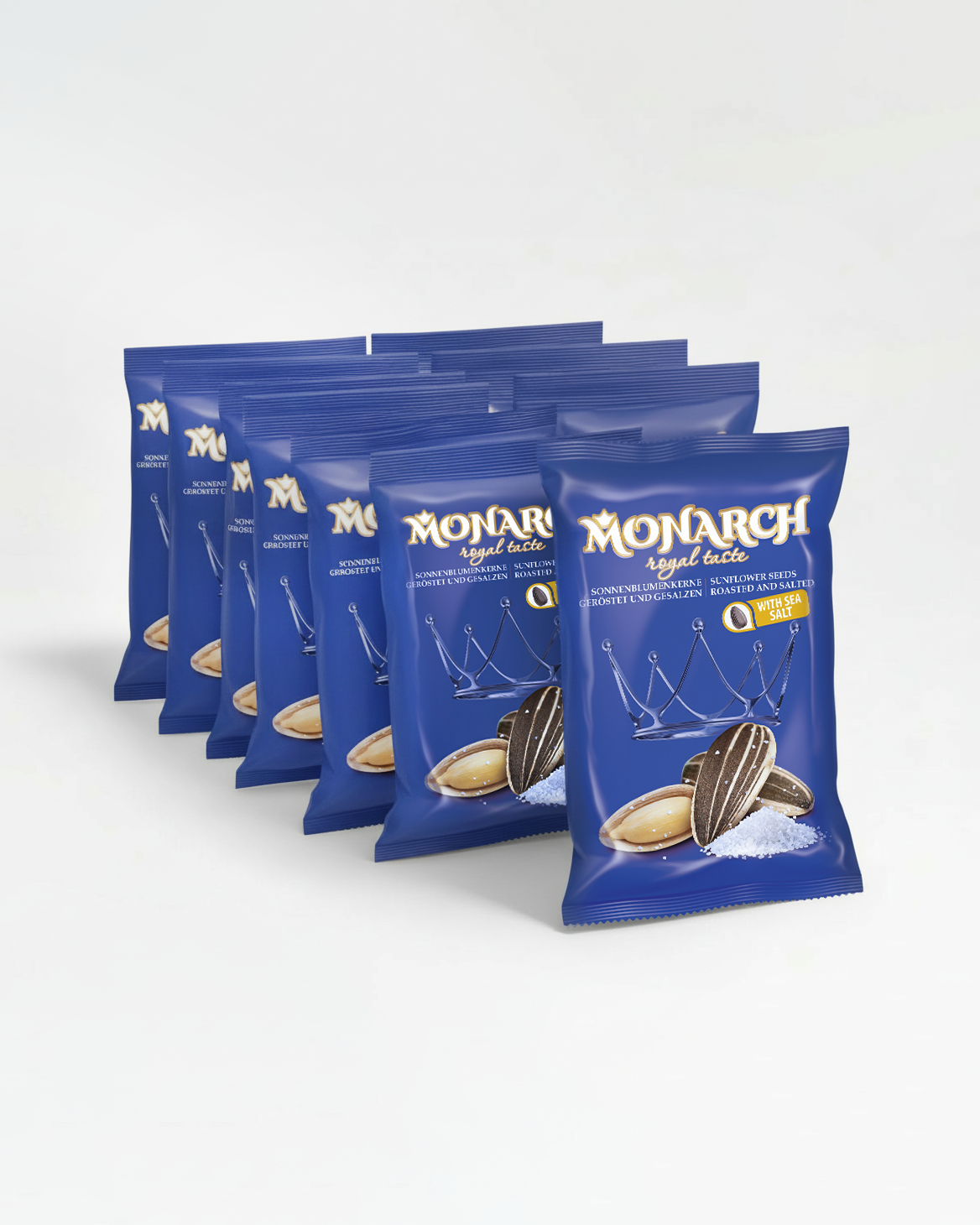 Subscribe & Save 10% — Monarch™ Striped Sunflower Seeds JUMBO XXL Salted (10× 200g) Monthly Subscription