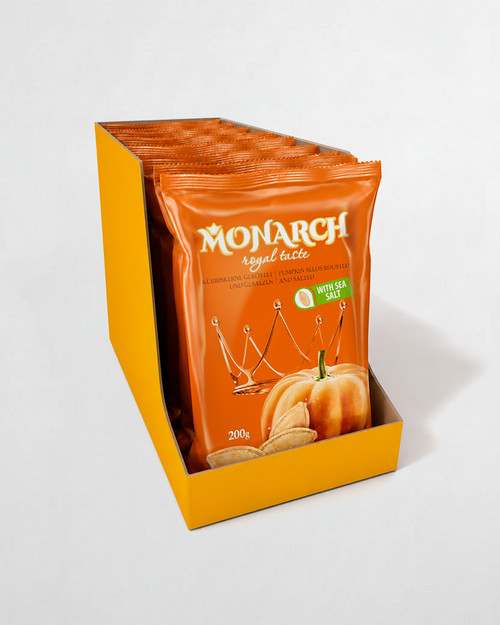 Monarch™ Kürbiskerne, ungesalzen — ganzer Karton 10×200g (2 kg)